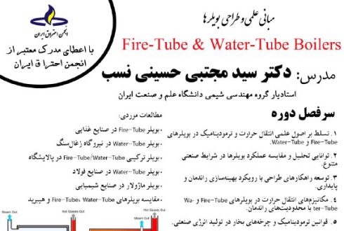 دوره حضوری و مجازی مبانی علمی و طراحی بویلرهای Fire-Tube و Water-Tube